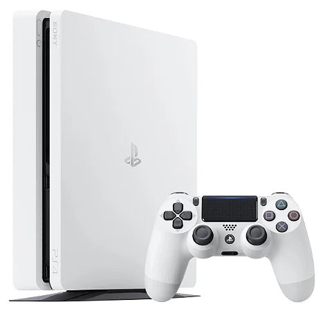 Console PlayStation 4 Slim 500GB Branco + 2 Controles + 3 Jogos