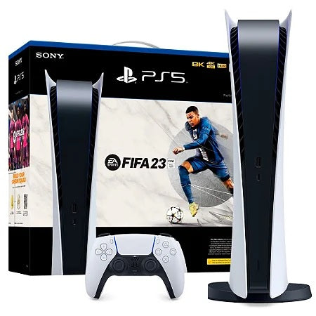 Console PS5 Edição Digital + 2 Controles +  FIFA 23
