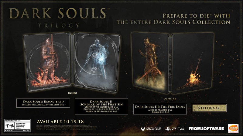 DARK SOULS TRILOGY - PS4 - Mídia Física