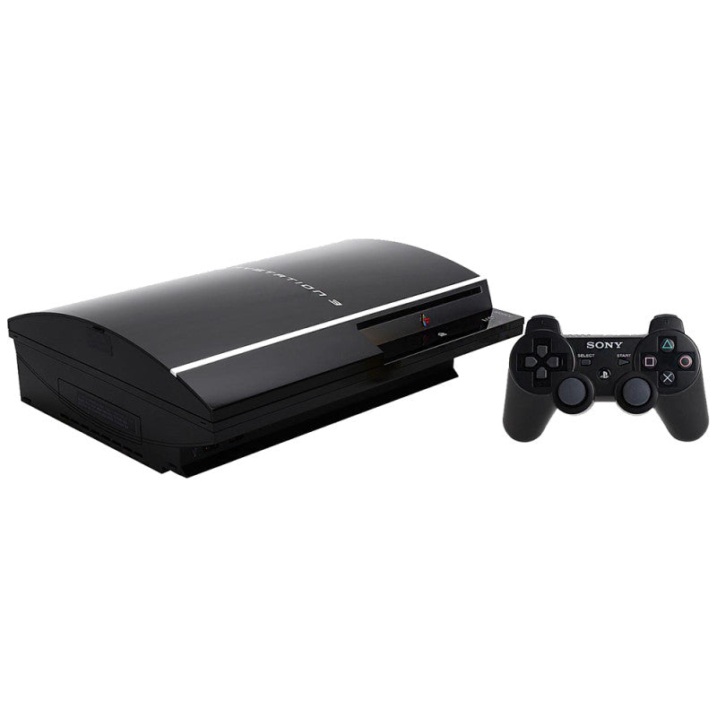 PlayStation 3 Fat 160GB  Standard Cor Black Piano + 1 Controle + 2 Jogos